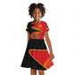 Ethiopia Derg Downfall Day Kid Short Sleeve Dress Ethiopian Lion of Judah