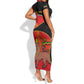 Ethiopia Derg Downfall Day Short Sleeve Bodycon Dress Ethiopian Lion of Judah LT14