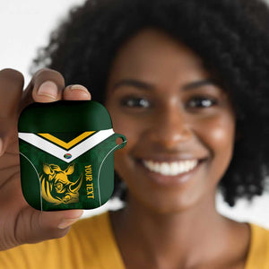 South Africa Rugby Custom AirPods Case Springboks Kente Rhino Symbol