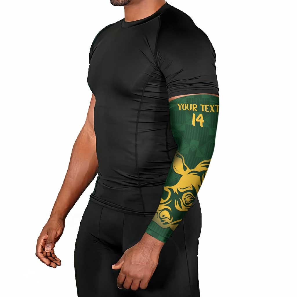 South Africa Rugby Custom Arm Sleeves Springboks Kente Rhino Symbol