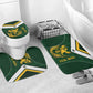 South Africa Rugby Custom Bathroom Set Springboks Kente Rhino Symbol