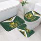 South Africa Rugby Custom Bathroom Set Springboks Kente Rhino Symbol