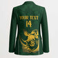 South Africa Rugby Custom Blazer Springboks Kente Rhino Symbol