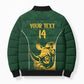 South Africa Rugby Custom Bomber Puffer Jacket Springboks Kente Rhino Symbol