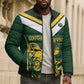 South Africa Rugby Custom Bomber Puffer Jacket Springboks Kente Rhino Symbol