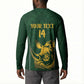 South Africa Rugby Custom Button Sweatshirt Springboks Kente Rhino Symbol
