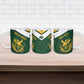 South Africa Rugby Custom Ceramic Mug Springboks Kente Rhino Symbol