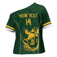 South Africa Rugby Custom Cross Shoulder Shirt Springboks Kente Rhino Symbol