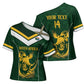 South Africa Rugby Custom Cross Shoulder Shirt Springboks Kente Rhino Symbol