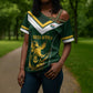 South Africa Rugby Custom Cross Shoulder Shirt Springboks Kente Rhino Symbol