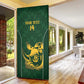 South Africa Rugby Custom Door Cover Springboks Kente Rhino Symbol