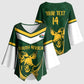 South Africa Rugby Custom Kimono Sleeve Blouse Springboks Kente Rhino Symbol