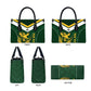 South Africa Rugby Custom Leather Bag Springboks Kente Rhino Symbol