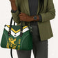 South Africa Rugby Custom Leather Bag Springboks Kente Rhino Symbol
