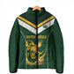 South Africa Rugby Custom Padded Jacket Springboks Kente Rhino Symbol