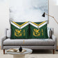 South Africa Rugby Custom Pillow Cover Springboks Kente Rhino Symbol