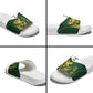 South Africa Rugby Custom Slide Sandals Springboks Kente Rhino Symbol