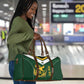 South Africa Rugby Custom Travel Bag Springboks Kente Rhino Symbol