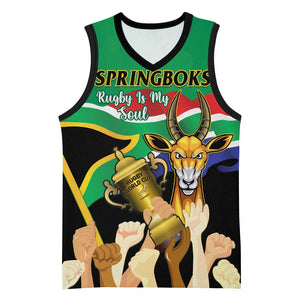 South Africa Special Holiday Basketball Jersey Springboks Champions Celebration Rugby Is My Soul - African Pride