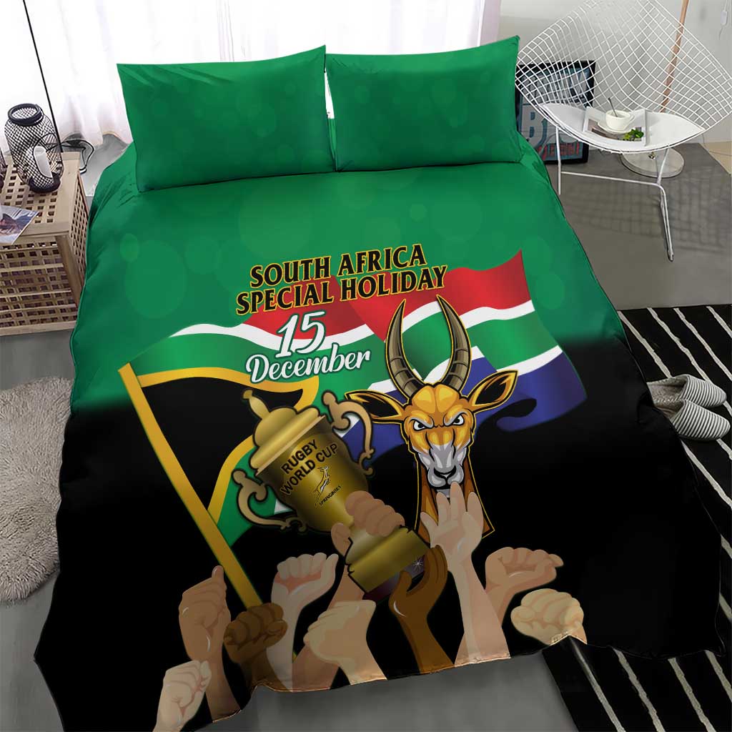 South Africa Special Holiday Bedding Set Springboks Champions Celebration Rugby Is My Soul