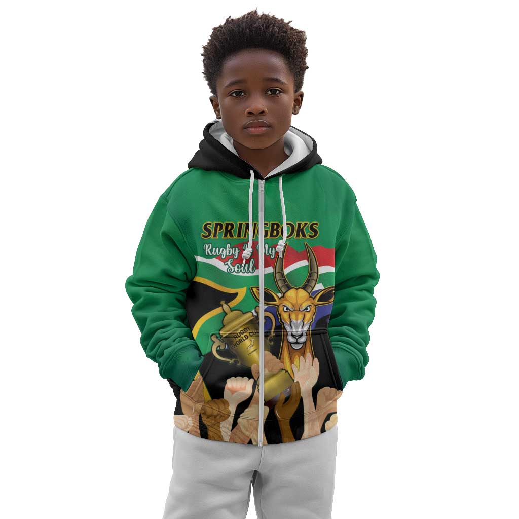 South Africa Special Holiday Kid Hoodie Springboks Champions Celebration Rugby Is My Soul
