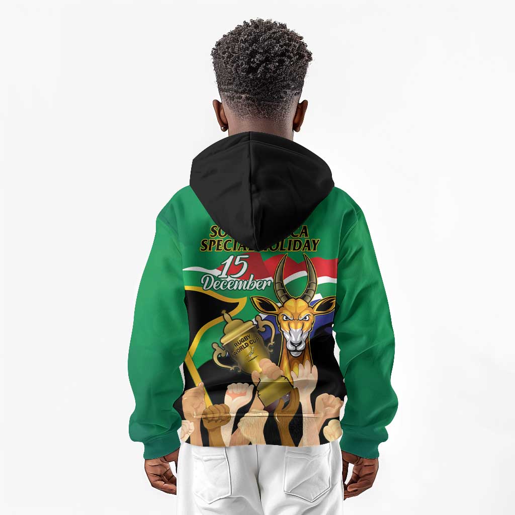 South Africa Special Holiday Kid Hoodie Springboks Champions Celebration Rugby Is My Soul