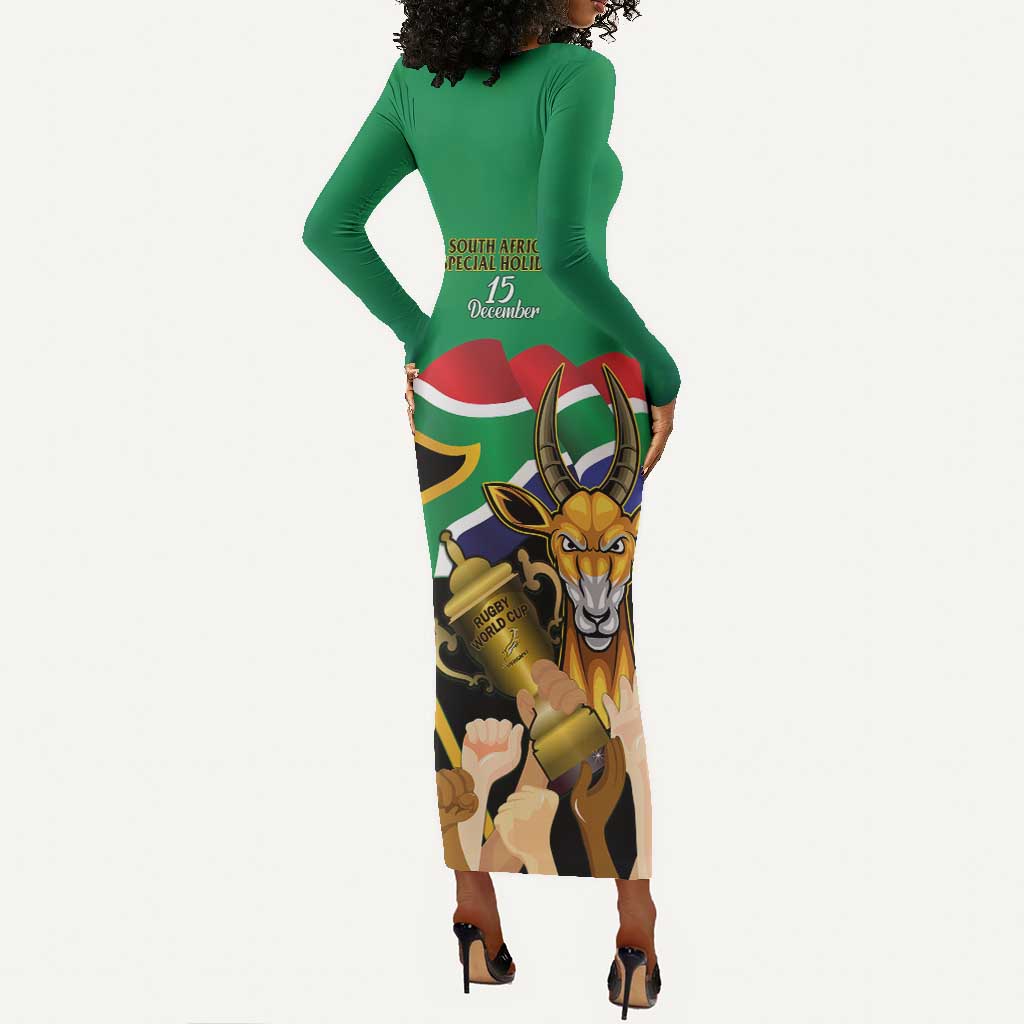 South Africa Special Holiday Long Sleeve Bodycon Dress Springboks Champions Celebration Rugby Is My Soul LT14
