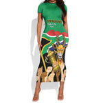 South Africa Special Holiday Short Sleeve Bodycon Dress Springboks Champions Celebration Rugby Is My Soul LT14