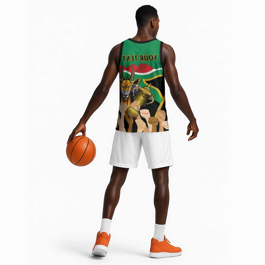 Personalised South Africa Special Holiday Basketball Jersey Springboks Champions Celebration Rugby Is My Soul - African Pride