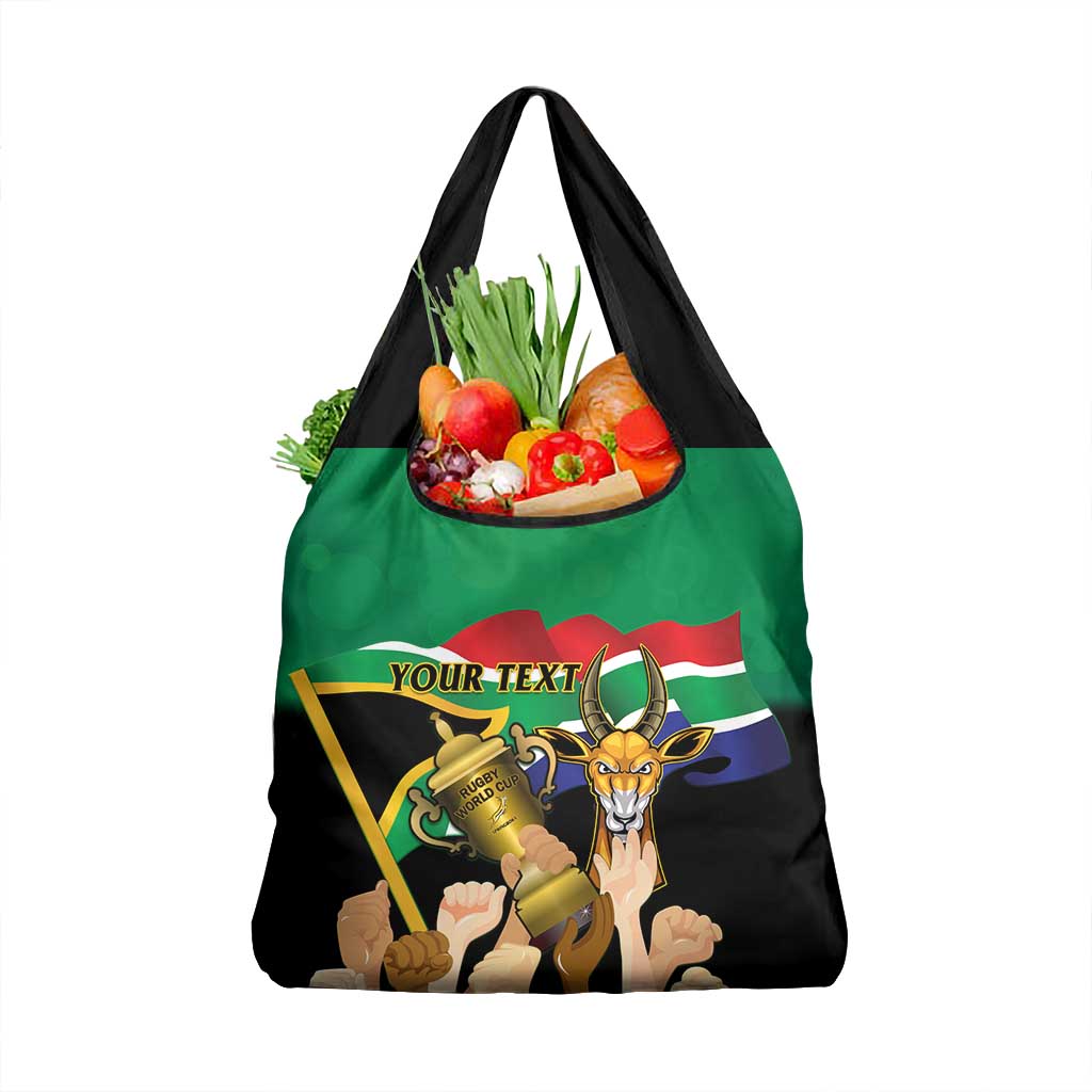 Personalised South Africa Special Holiday Grocery Bag Springboks Champions Celebration Rugby Is My Soul
