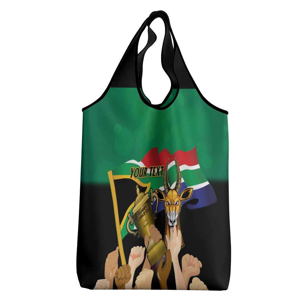 Personalised South Africa Special Holiday Grocery Bag Springboks Champions Celebration Rugby Is My Soul