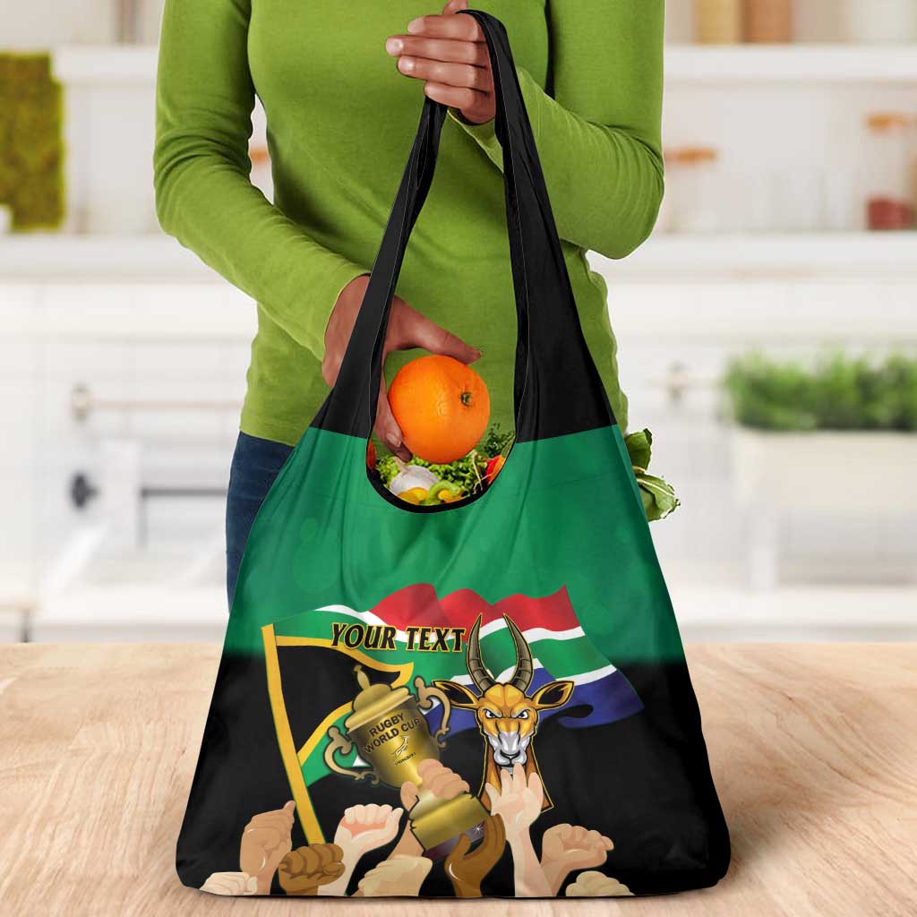 Personalised South Africa Special Holiday Grocery Bag Springboks Champions Celebration Rugby Is My Soul