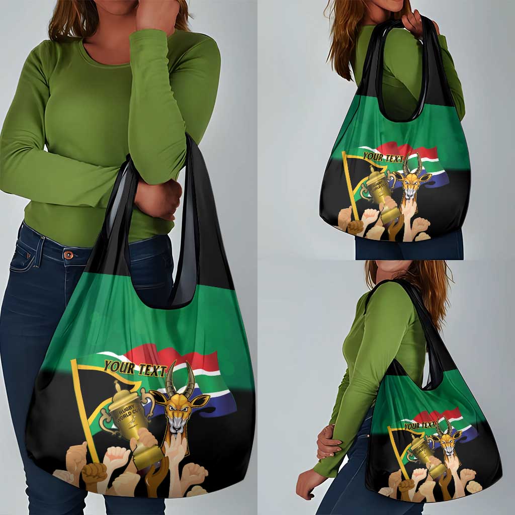 Personalised South Africa Special Holiday Grocery Bag Springboks Champions Celebration Rugby Is My Soul