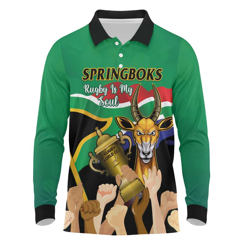 Personalised South Africa Special Holiday Long Sleeve Polo Shirt ...