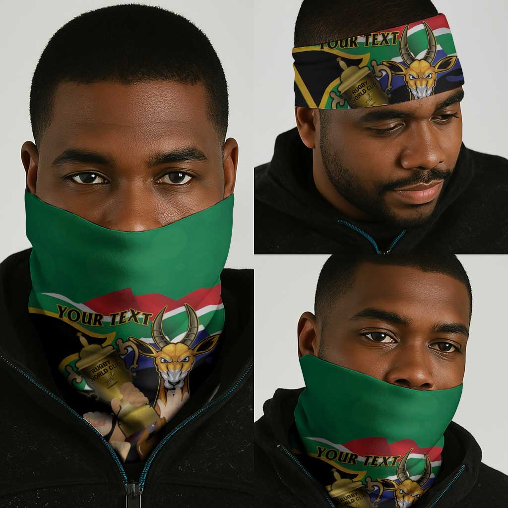 Personalised South Africa Special Holiday Neck Gaiter Springboks Champions Celebration Rugby Is My Soul LT14
