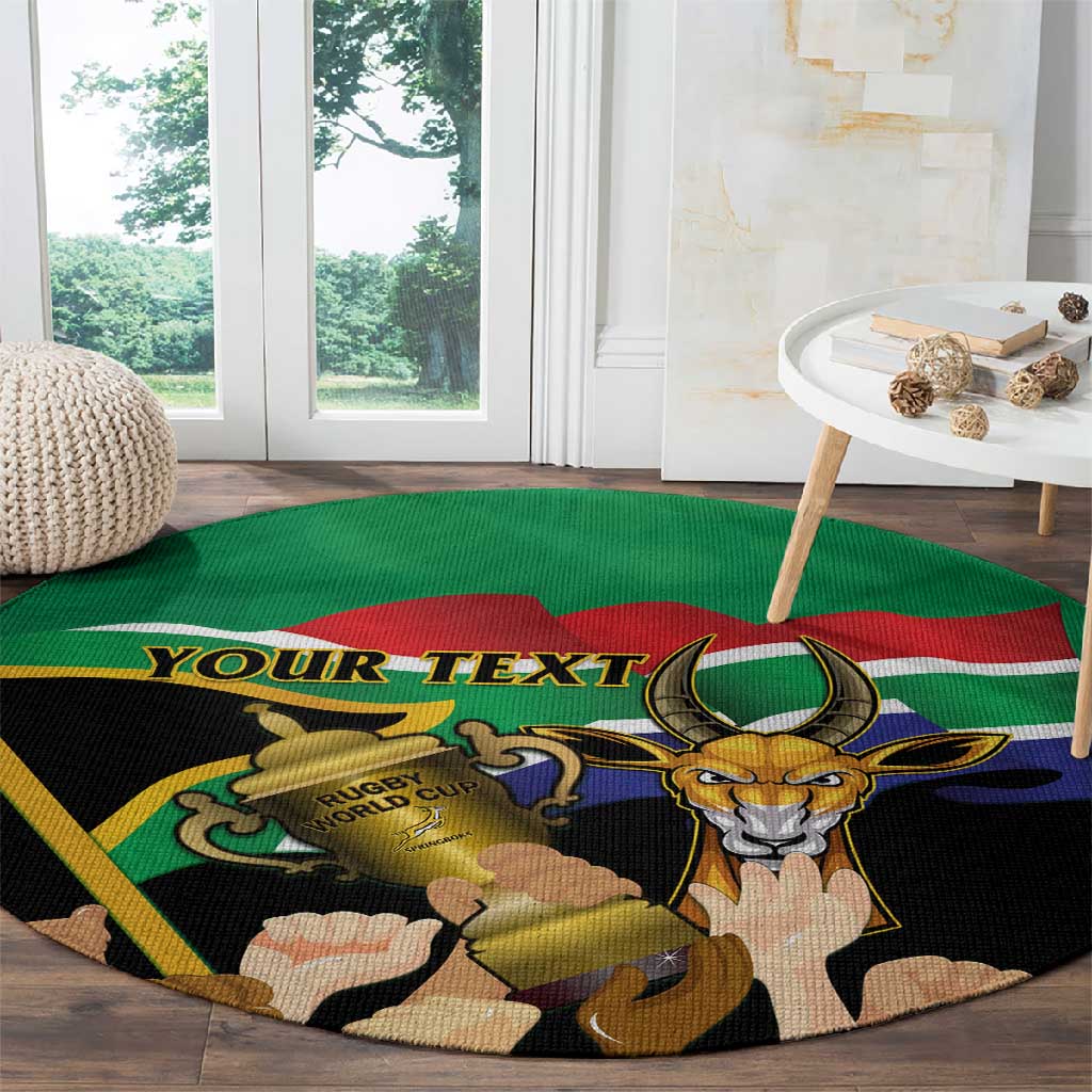 Personalised South Africa Special Holiday Round Carpet Springboks Champions Celebration Rugby Is My Soul