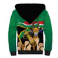Personalised South Africa Special Holiday Sherpa Hoodie Springboks Champions Celebration Rugby Is My Soul