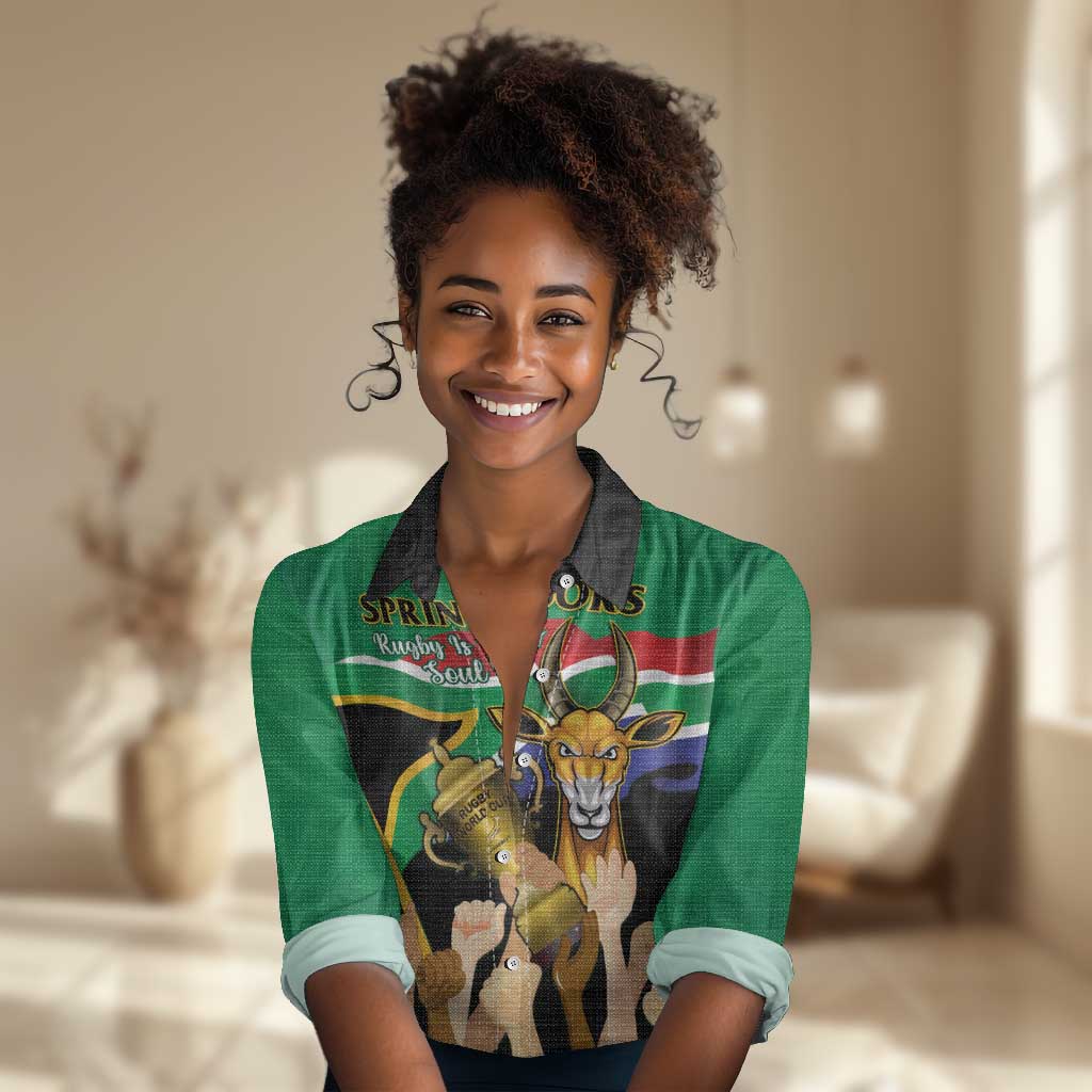 Personalised South Africa Special Holiday Women Casual Shirt Springboks Champions Celebration Rugby Is My Soul LT14