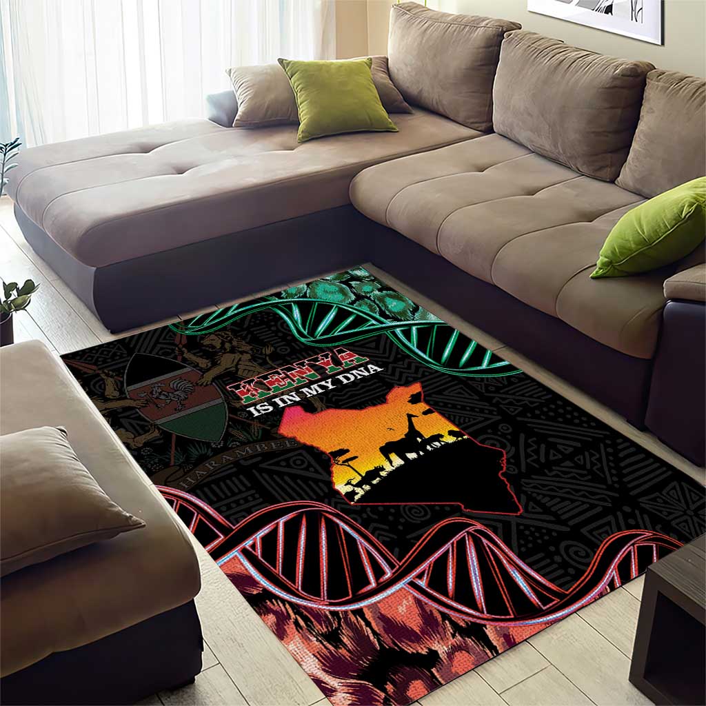 Afro Kenya Area Rug Kenyan Is In My DNA - Jamhuri Day