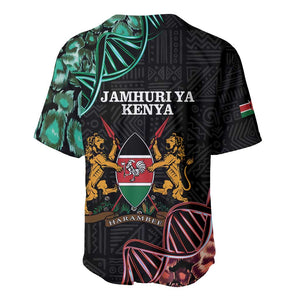 Afro Kenya Baseball Jersey Kenyan Is In My DNA - Jamhuri Day