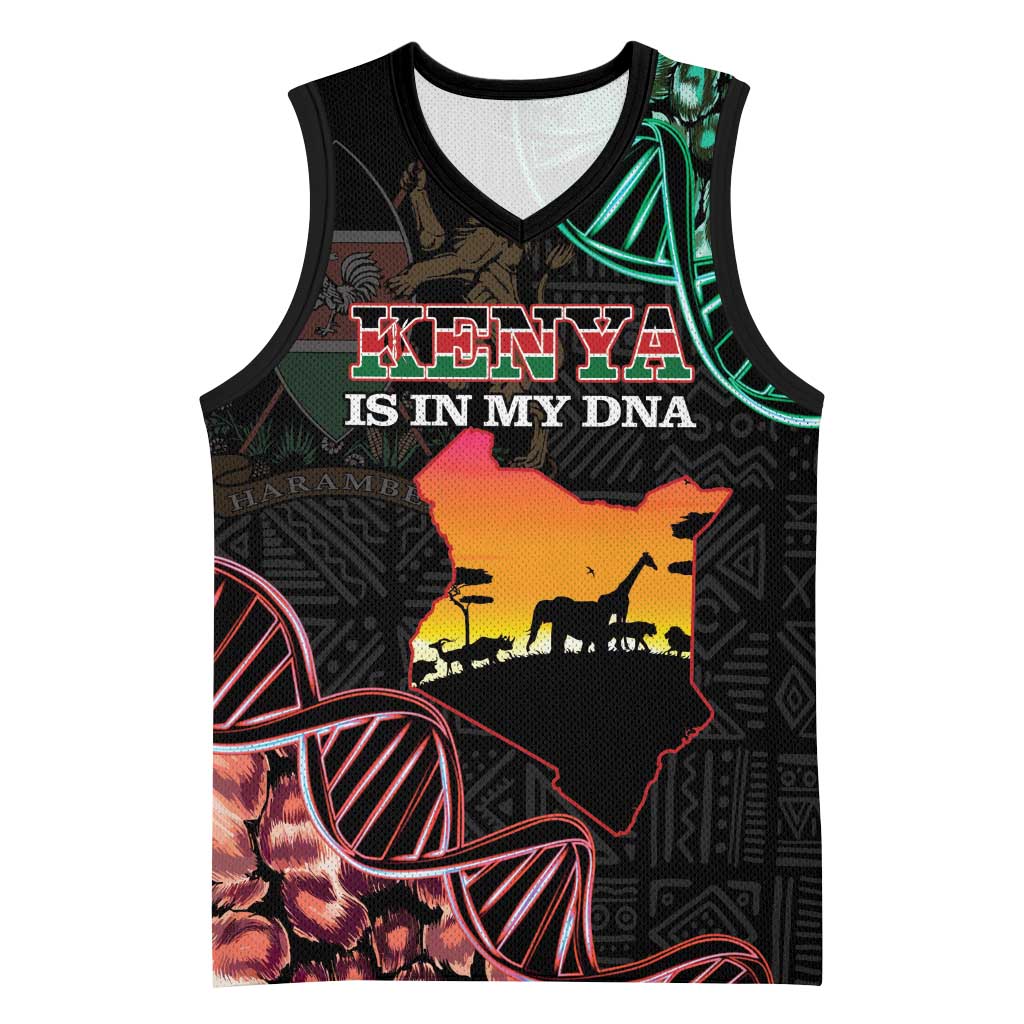 Afro Kenya Basketball Jersey Kenyan Is In My DNA - Jamhuri Day - African Pride