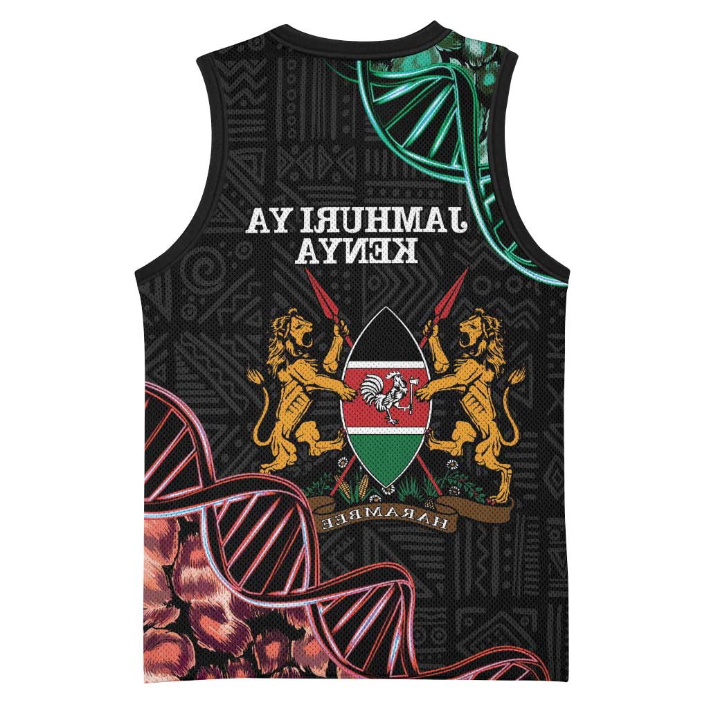 Afro Kenya Basketball Jersey Kenyan Is In My DNA - Jamhuri Day - African Pride