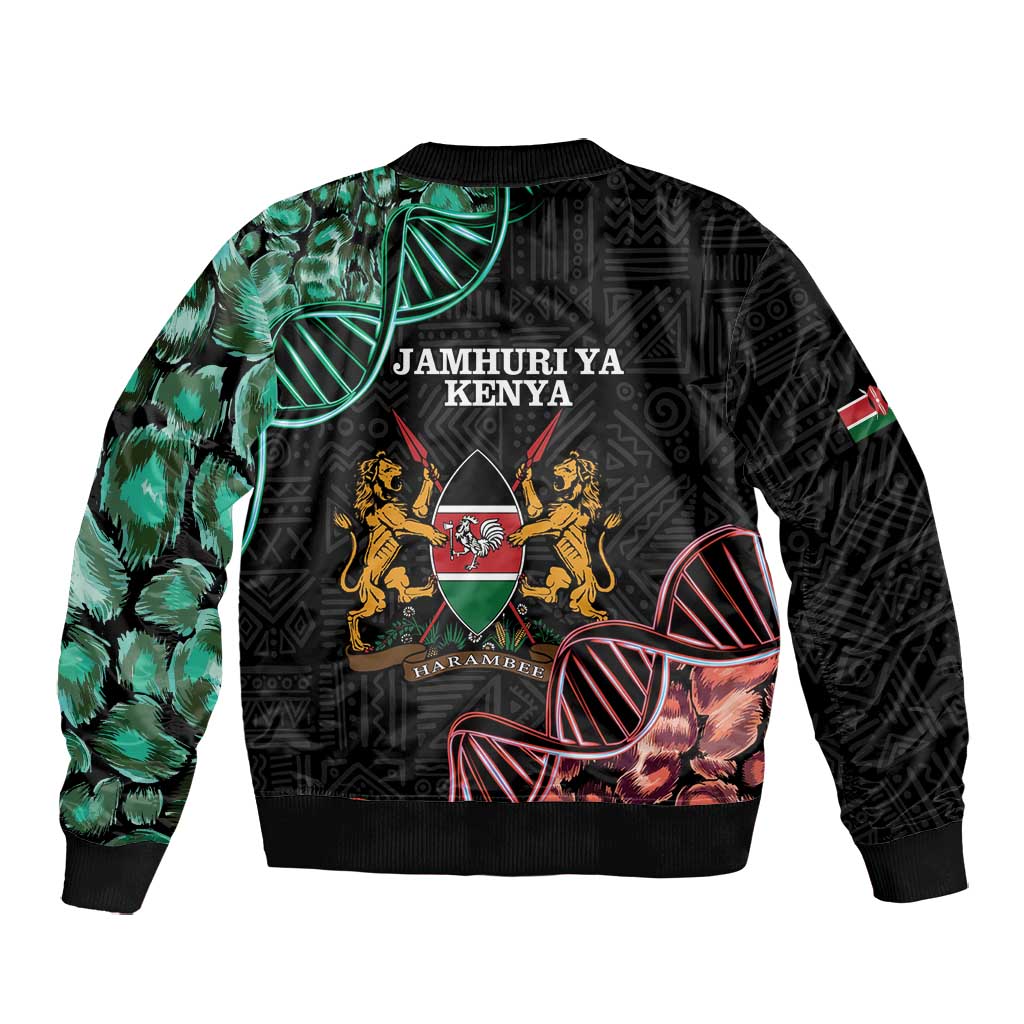 Afro Kenya Bomber Jacket Kenyan Is In My DNA - Jamhuri Day