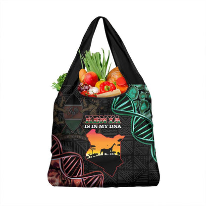 Afro Kenya Grocery Bag Kenyan Is In My DNA - Jamhuri Day