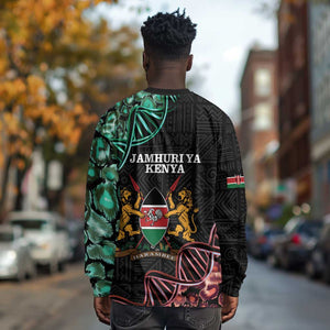 Afro Kenya Long Sleeve Shirt Kenyan Is In My DNA - Jamhuri Day
