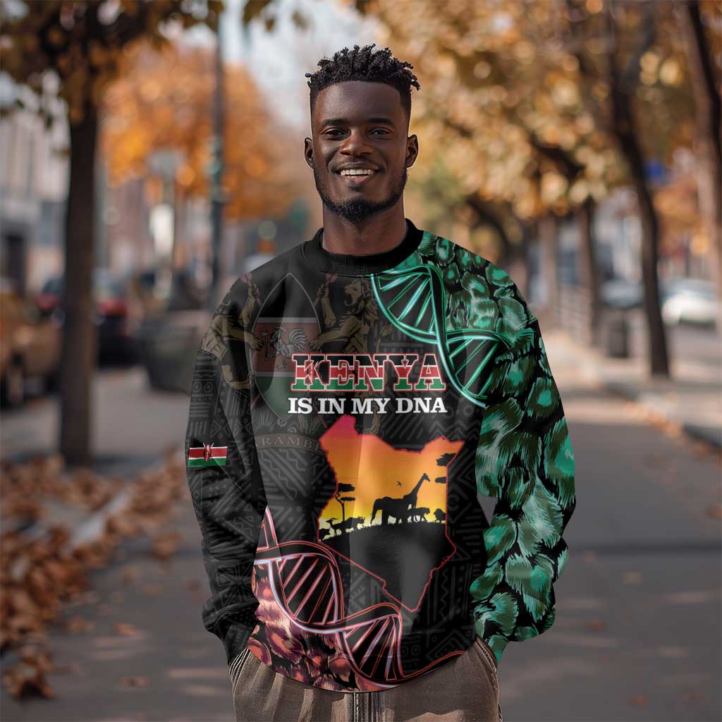 Afro Kenya Sweatshirt Kenyan Is In My DNA - Jamhuri Day