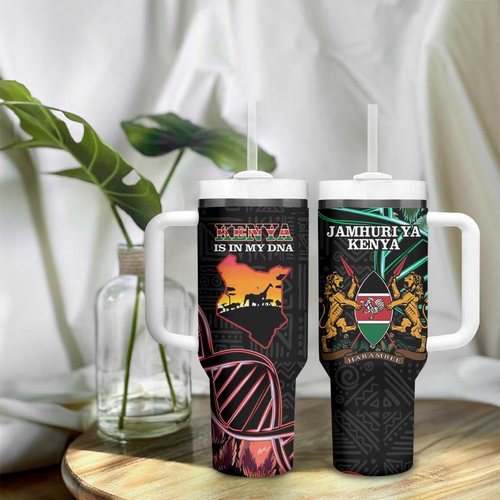 Afro Kenya Tumbler With Handle Kenyan Is In My DNA - Jamhuri Day