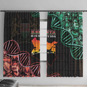 Afro Kenya Window Curtain Kenyan Is In My DNA - Jamhuri Day
