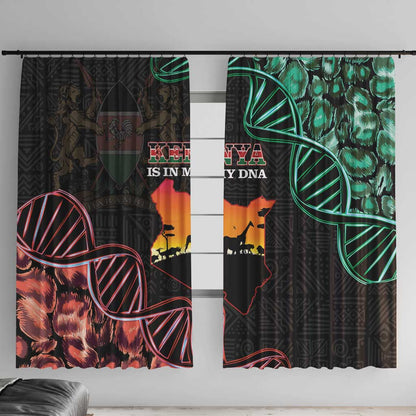 Afro Kenya Window Curtain Kenyan Is In My DNA - Jamhuri Day