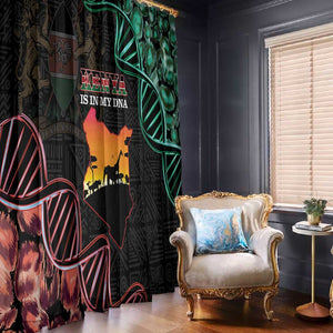Afro Kenya Window Curtain Kenyan Is In My DNA - Jamhuri Day